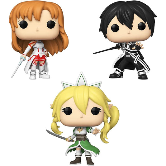 Funko POP! Sword Art Online Asuna, Kirito, and Leafa 3-piece set