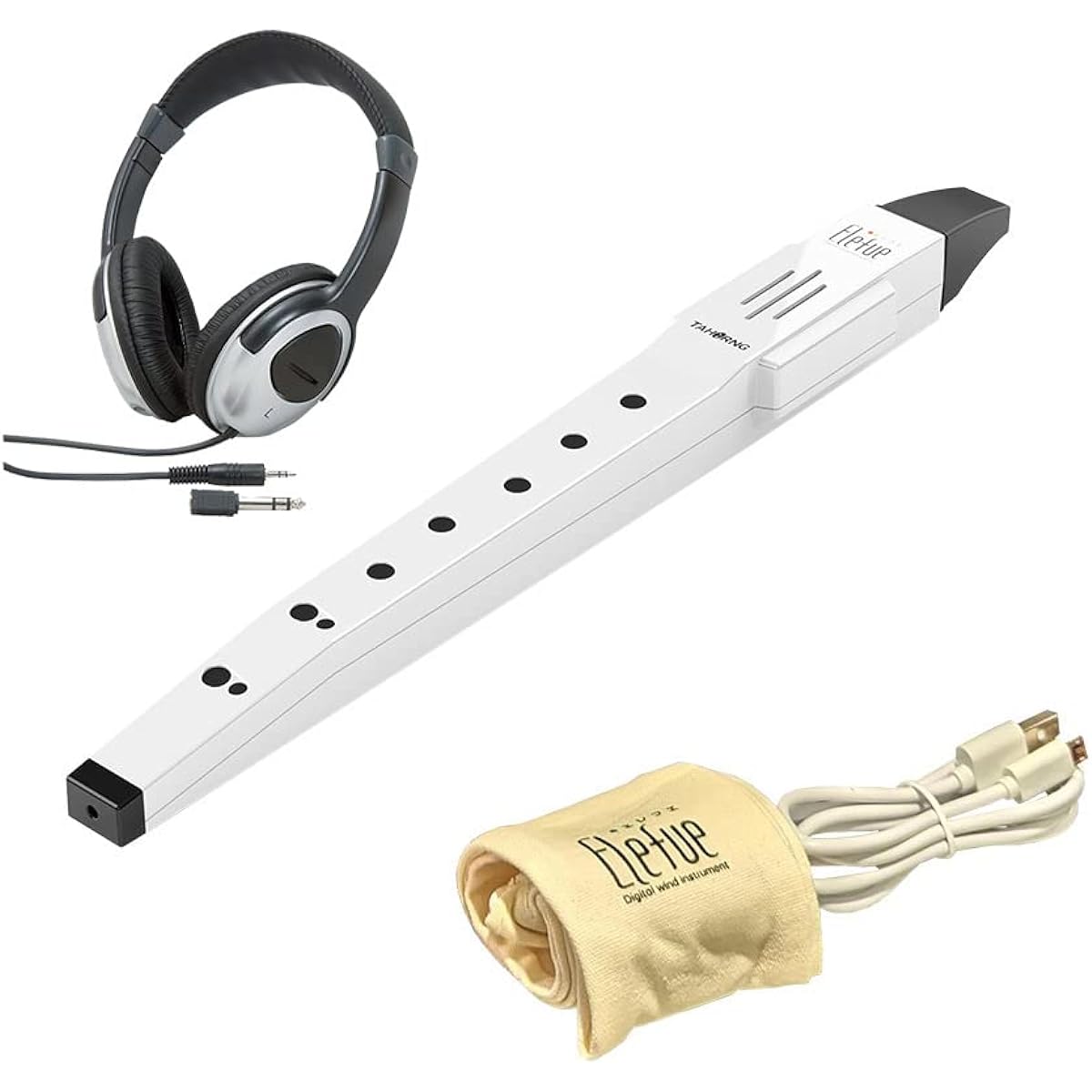 TAHORNG Elefue White Headphone Set Elefue Electronic Recorder Built-in Speaker TAHORNG Elefue