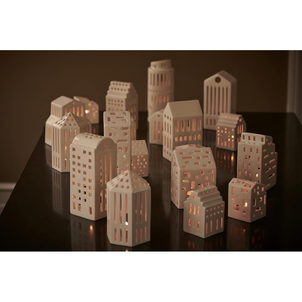Kahler Urbania Tea Light House Ceramic Candle Holder Apartment Type