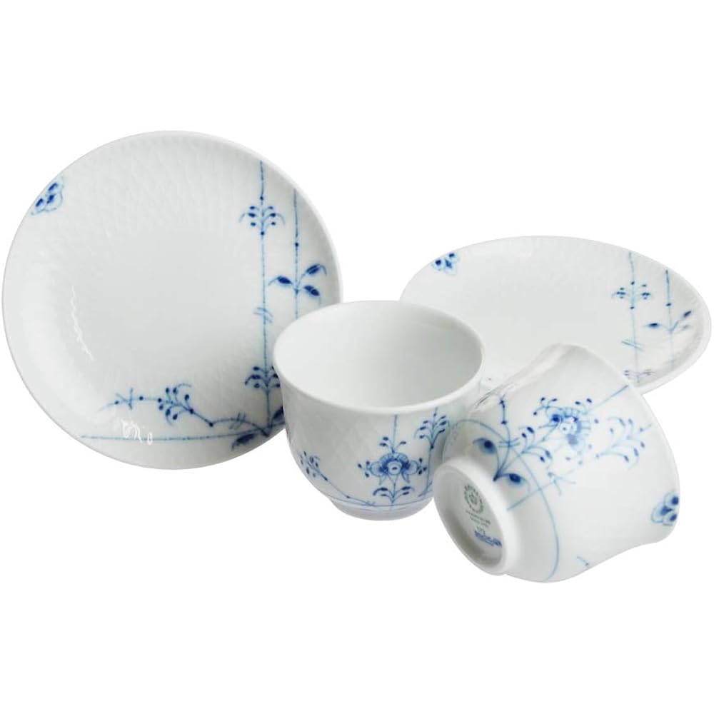ROYAL COPENHAGEN Cup_Saucer Blue 125ml [Parallel Import Product] Blue Palmette 2-500-031 2-Pack