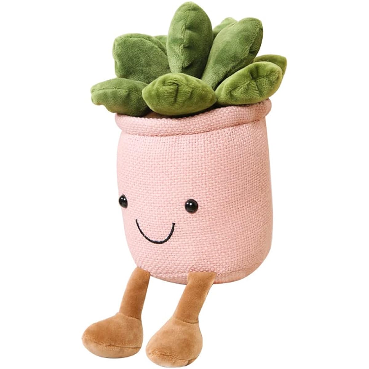 CHELEI2019 9.8 Inch Succulent Potted Stuffed Animal Funny Christmas Plush Succulent Toy Gift Pink
