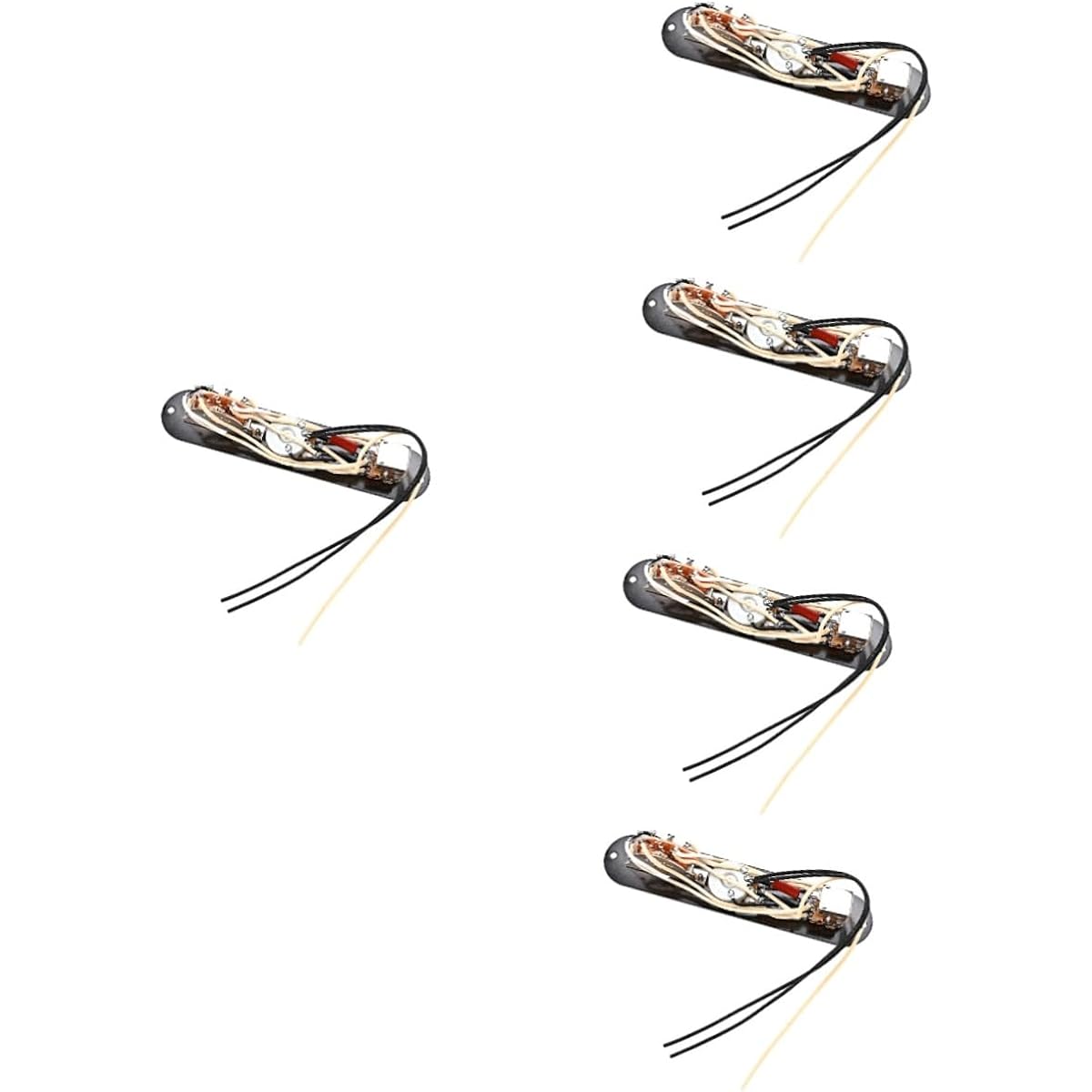 VICASKY Set of 5 Guitar Line Saddle Plates Guitar Accessories Loaded Control Plate Metal Guitar Control Plate Professional Guitar Control Plate Loaded Guitar