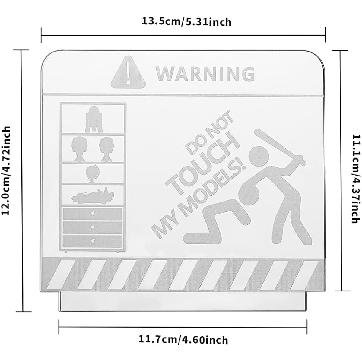 Kyglaring Universal Warning Sign for Architectural Model Sets "Do Not Touch My Models"