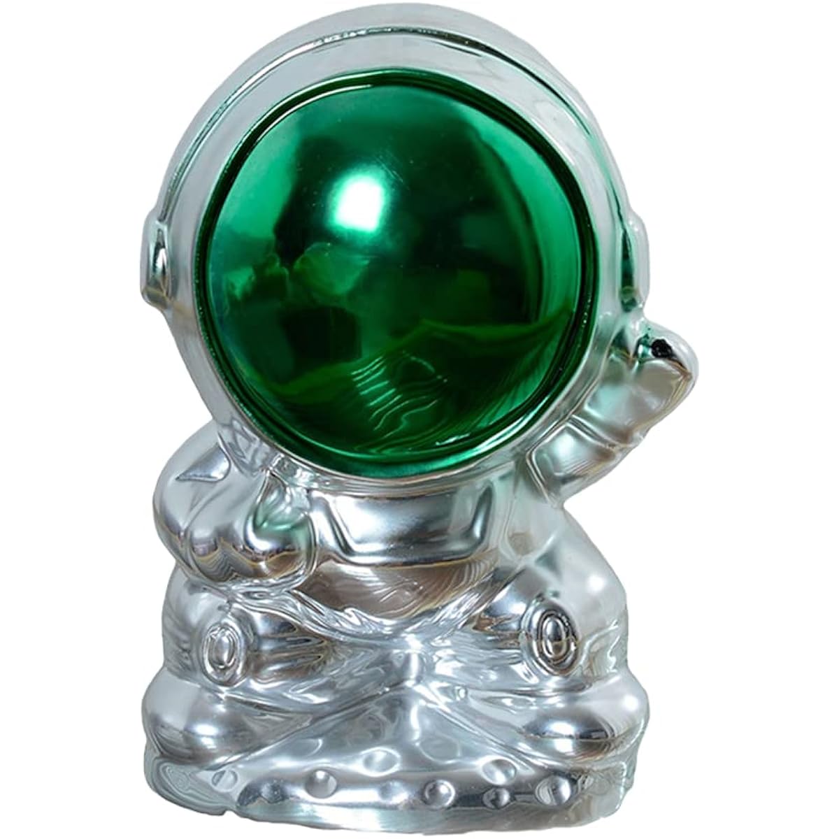 Hosoncovy Ceramic Astronaut Money Box Piggy Bank Ceramic Alien Money Box Ceramic Astronaut Figurine Decor Desktop Sculpture Statue (Green)