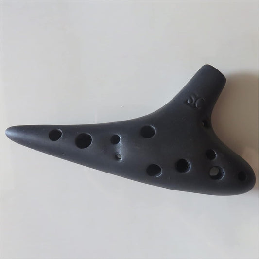 12 Holes SC High C Tone Black Clay Ocarina Flute Musical Instrument Great Sound Ocarina Instrument