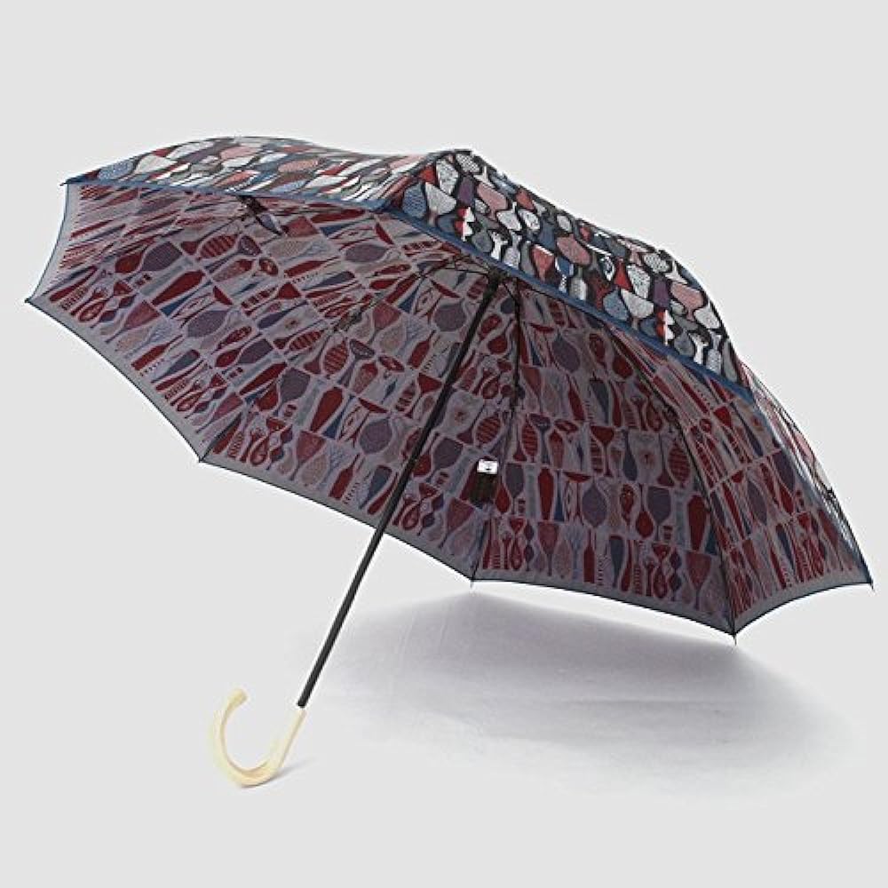 Makita Shoten + Stig Reventri POTTERY Women's Folding Umbrella, Scandinavian Design, Luxury Koshu Ori, Made in Japan
