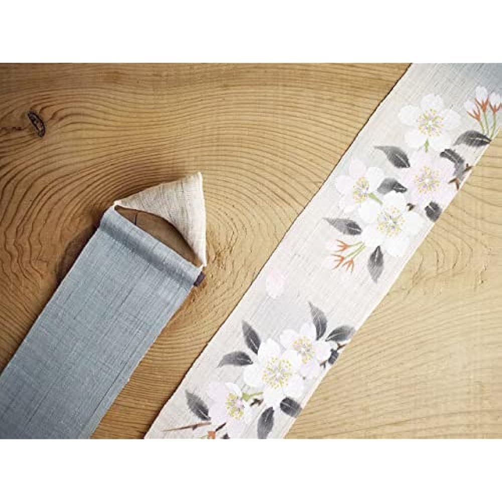 Tapestry "Satozakura" Stylish Modern 100% Linen Hand Dyed Thin Tapestry Wall Hanging