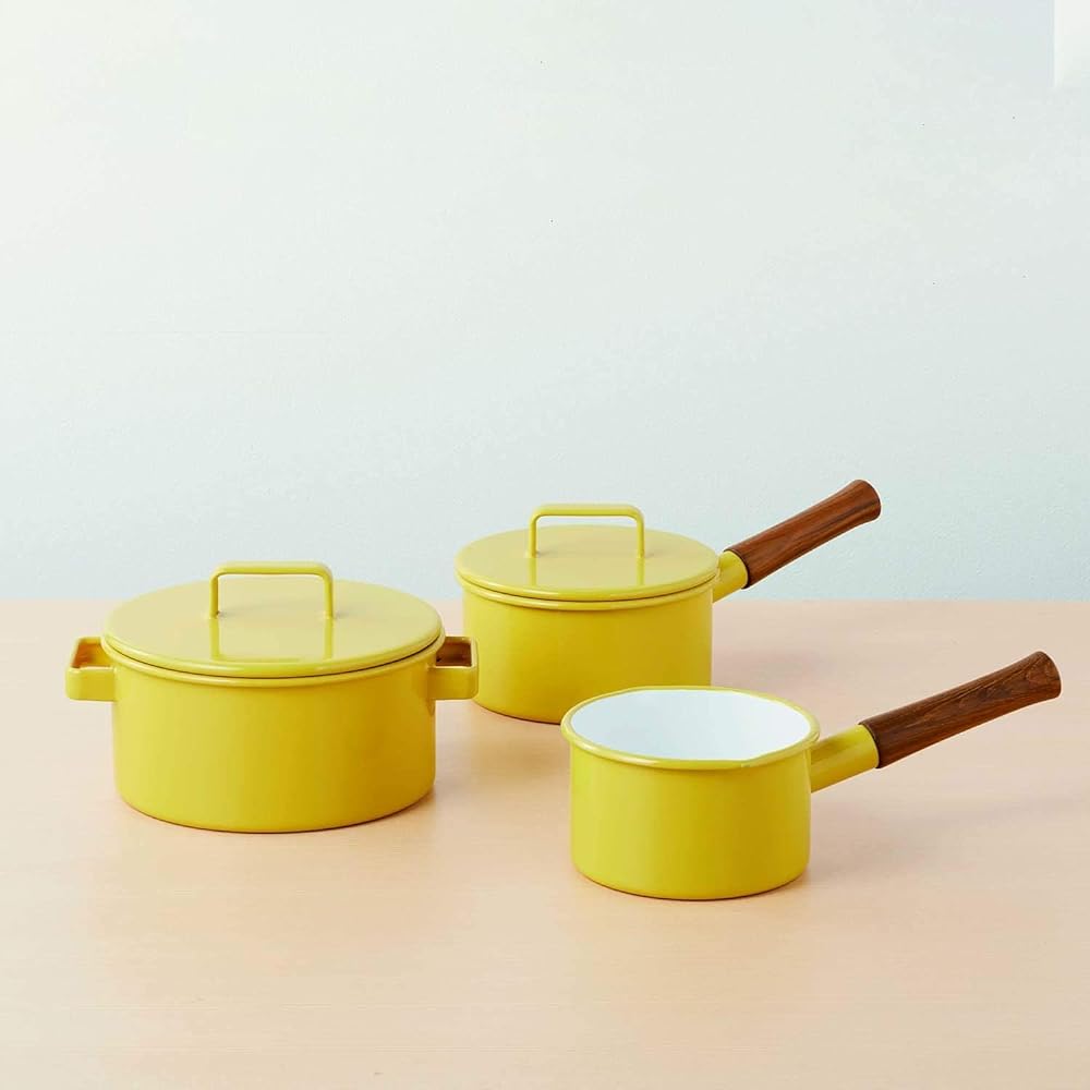 365methods Two-handed Pot Casserole Enamel 20cm IH Compatible Oven Safe Dishwasher Safe Yellow YY-20C.Y