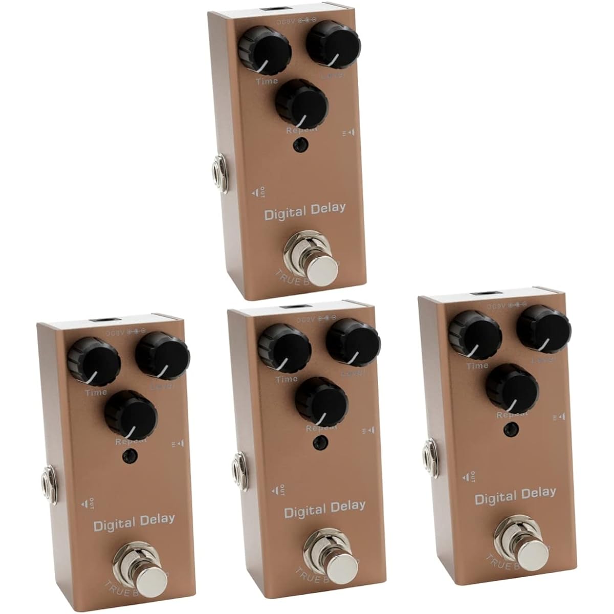 Vaguelly 4pcs Guitar Effect Mini Delay Pedal Compressor Pedal Electric Guitar Effector Reverb Pedal Delay Effector Boss Pedal Electric Guitar Pedal Bass Delay Pedal