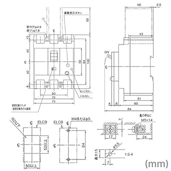 Fuji Electric General wiring earth leakage breaker EW32AAG-3P030B 4B