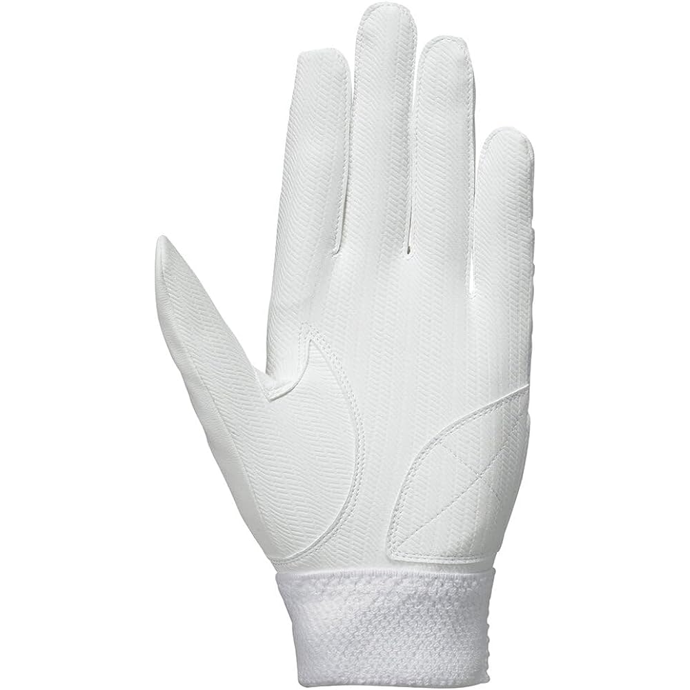 SSK Baseball Batting Gloves Compatible with High School Baseball, Both Hands EBG3005W White L