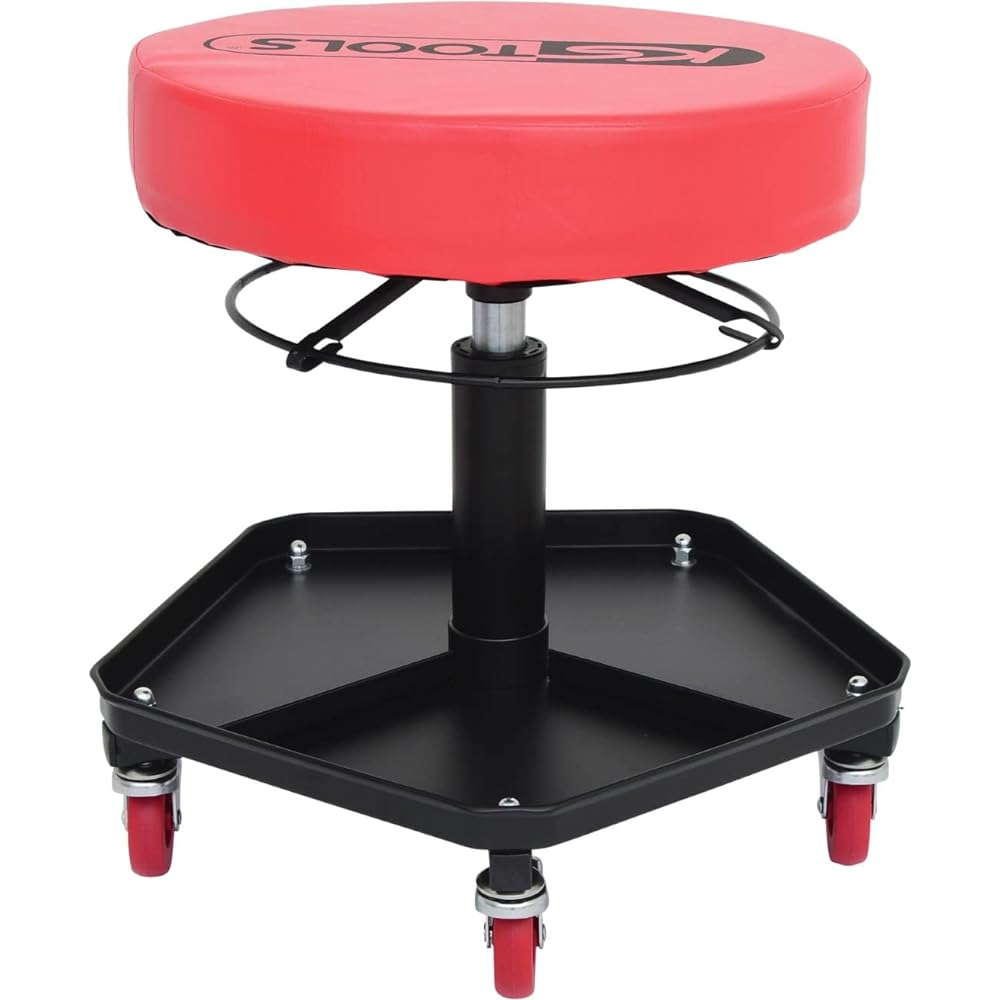 KS TOOLS Workshop Swivel Stool Adjustable Height 500.8030