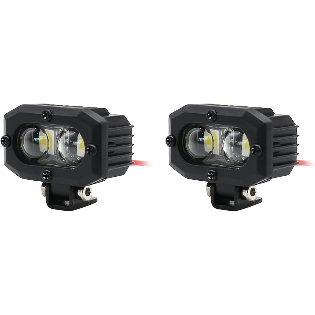 RXZIXYL RC Car LED Light Headlight Spotlight for 1/10 RC Crawler Car Axial SCX10 D90 TRX4 TRX6 CC01 Redcat Gen8 Parts (2 Lights B)