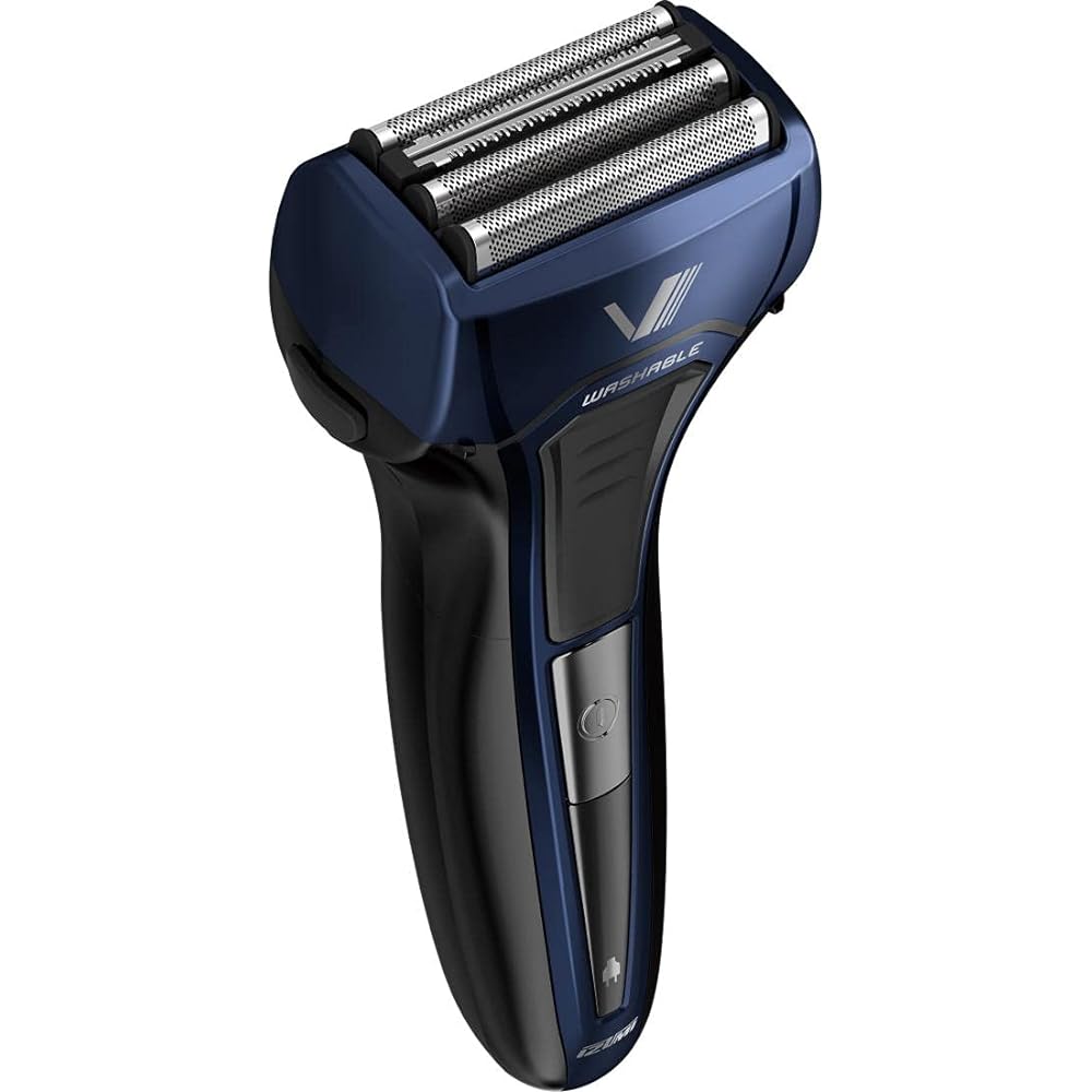 Izumi Seiki Seisakusho Izumi Electric Shaver Solid Series 4 Blades Reciprocating Fully Washable Blue (Replacement Blades + 1 Piece Included) IZF-V559-A-EA