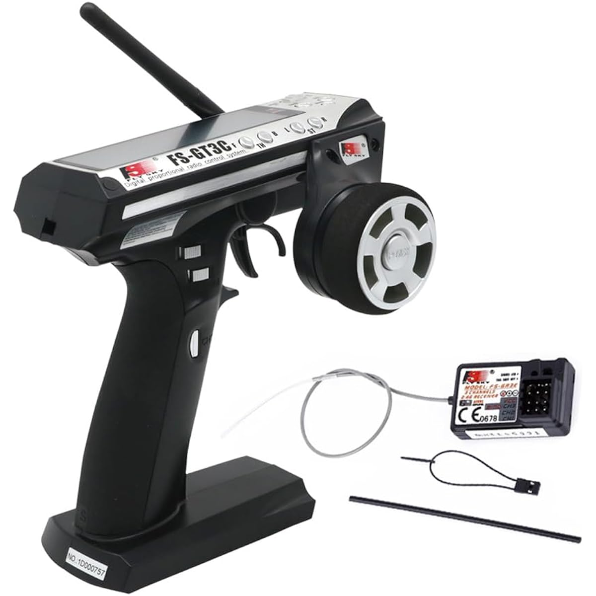FlySky GT-3C 2.4GHz Radio Controller, Titanium by Flysky