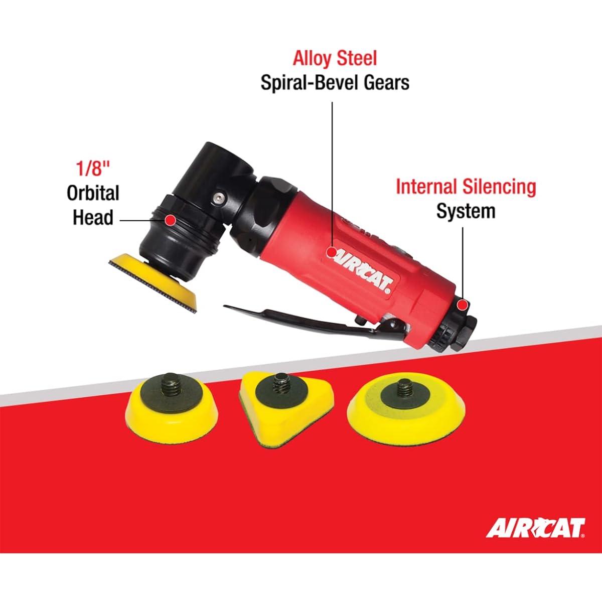 AIRCAT 6320 Power Detail Sanders, Small, Red by AIRCAT [Parallel Import]