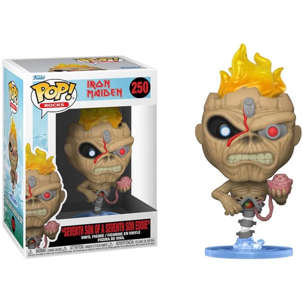 POP Iron [Maiden] Eddie - 7th Son of Seventh Son Funko Pop! Vinyl Figure (Includes Compatible Pop Box Protector Case), Multicolor, 3.75"