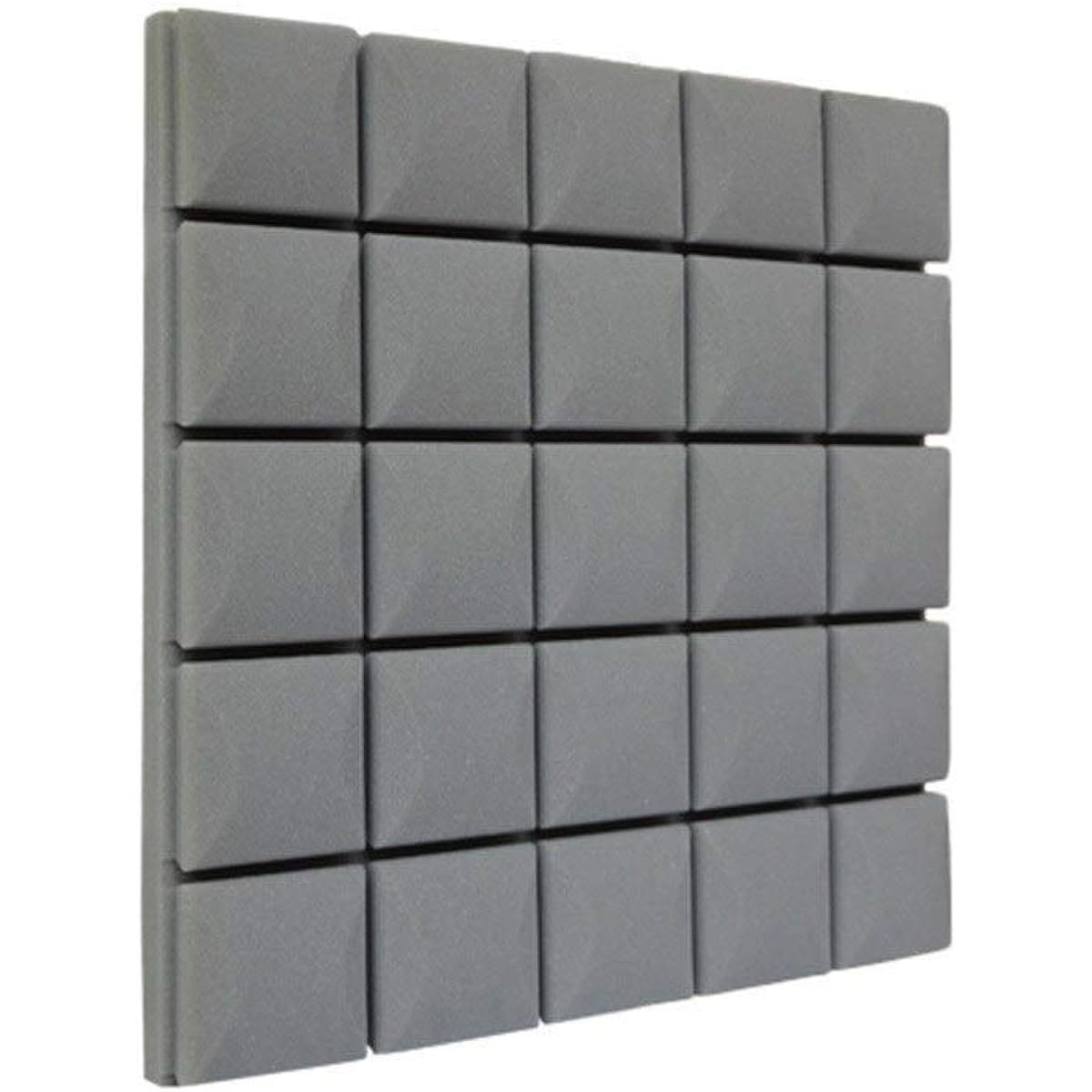 High Density Acoustic Panels, 10PCS Home Sound Absorbing Cotton Environmental Protection Soundproof Foam Easy to Install (Red) (Gray)