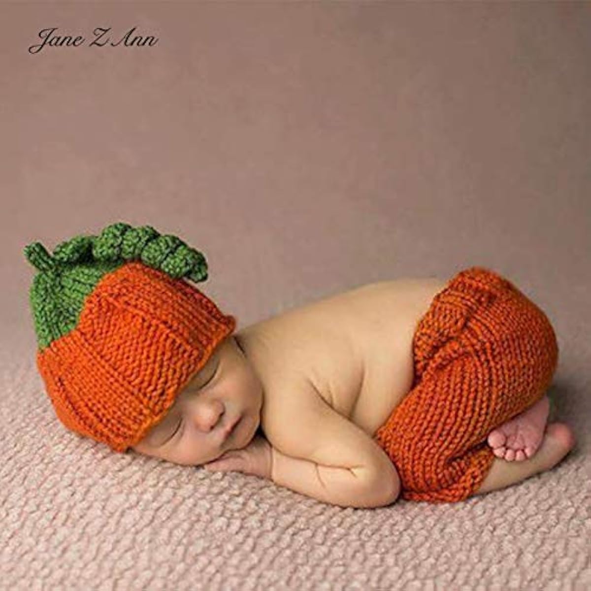 XIAXAIXU Baby Girls Pumpkin Halloween Costume Knitted Cap and Pants Crochet Costume Photo Props Outfit