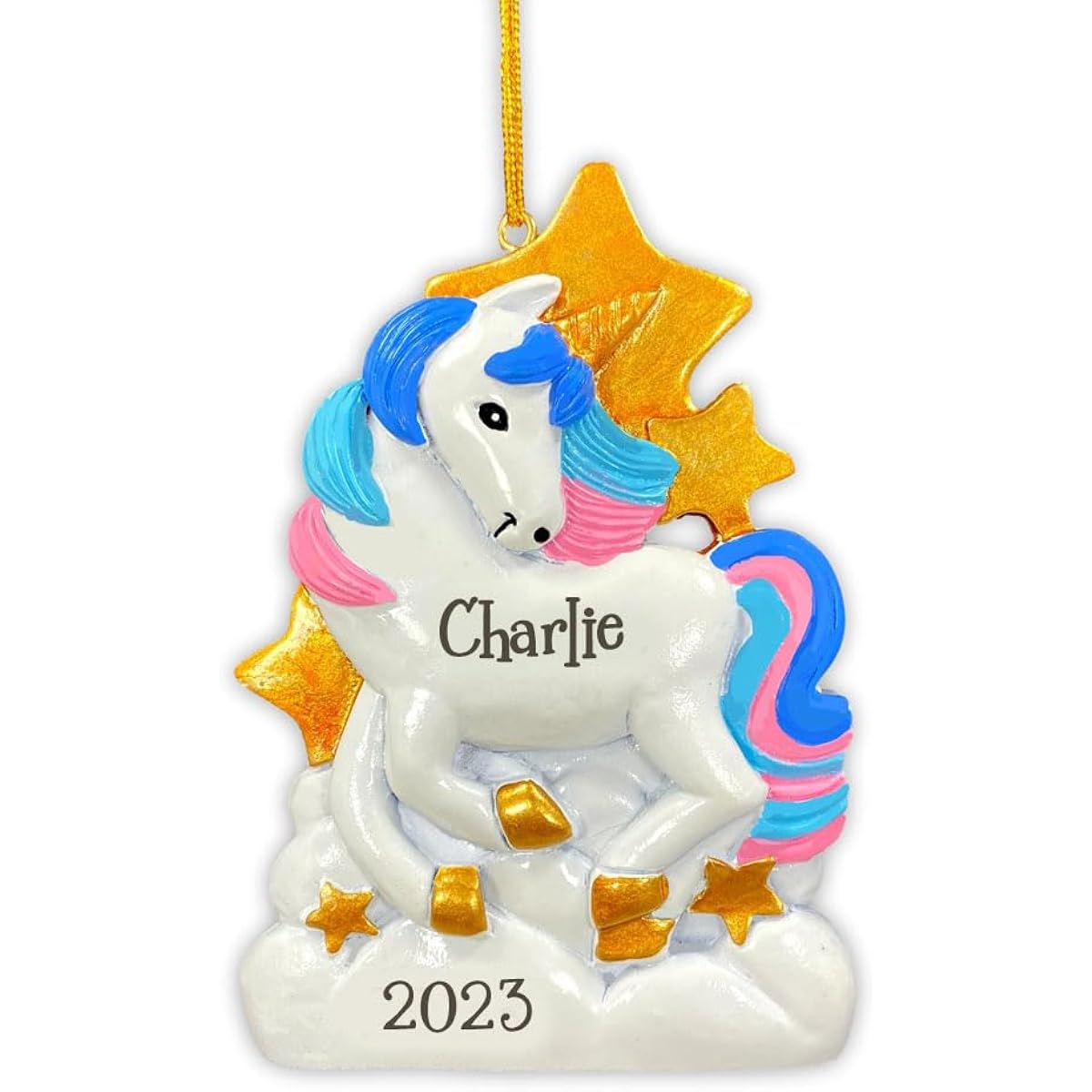 Unicorn Christmas Ornament - 2021 Holiday Tree Decoration Gift - Customizable