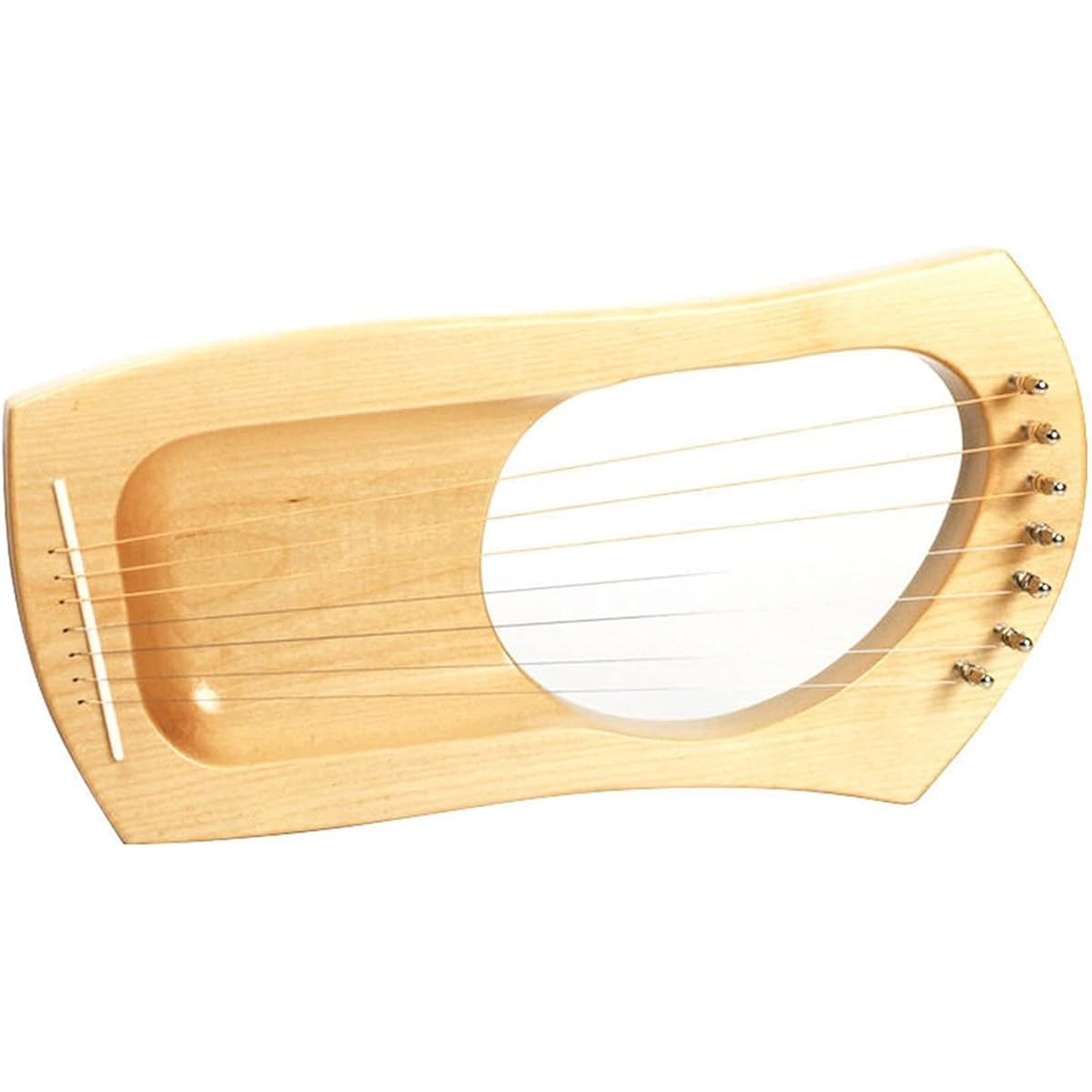 WowZza Wooden Mini Harp Instrument 7 String Lyre Harp Solid Harp Instrument