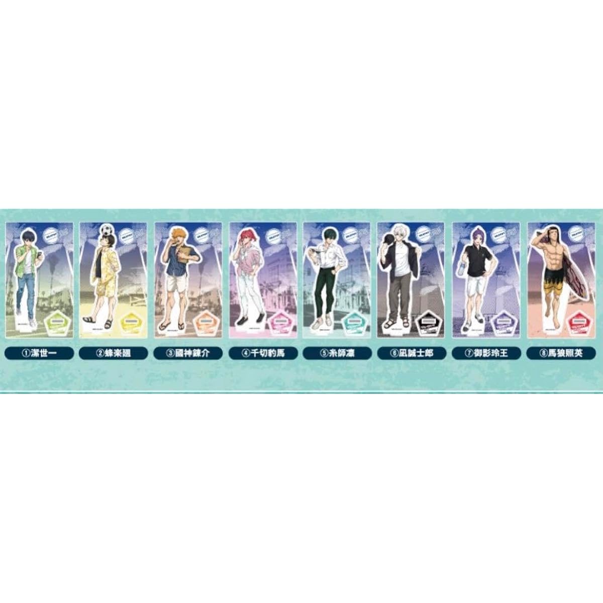 Karaoke no Tetsujin Blue Rock Acrylic Stand Complete Set
