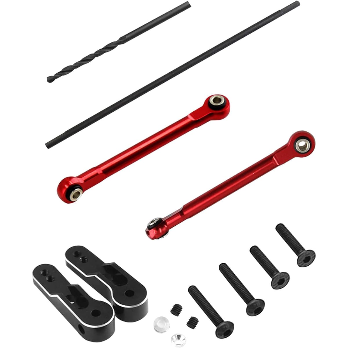 hopsupRC Aluminum Front Torsion Sway Bar Set Upgrade Parts for 1/7 Traxxas Unlimited Desert Racer RC Car Alloy Front Sway Bar Upgrade Parts Red
