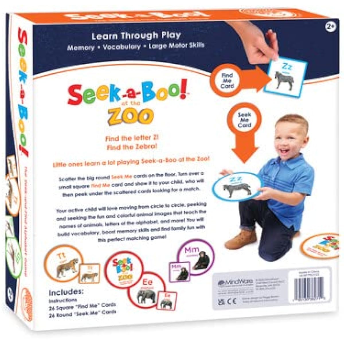 MindWare Seek-a-Boo! at The Zoo Alphabet Game – Seek&Find Alphabet Game – Ages 2-6