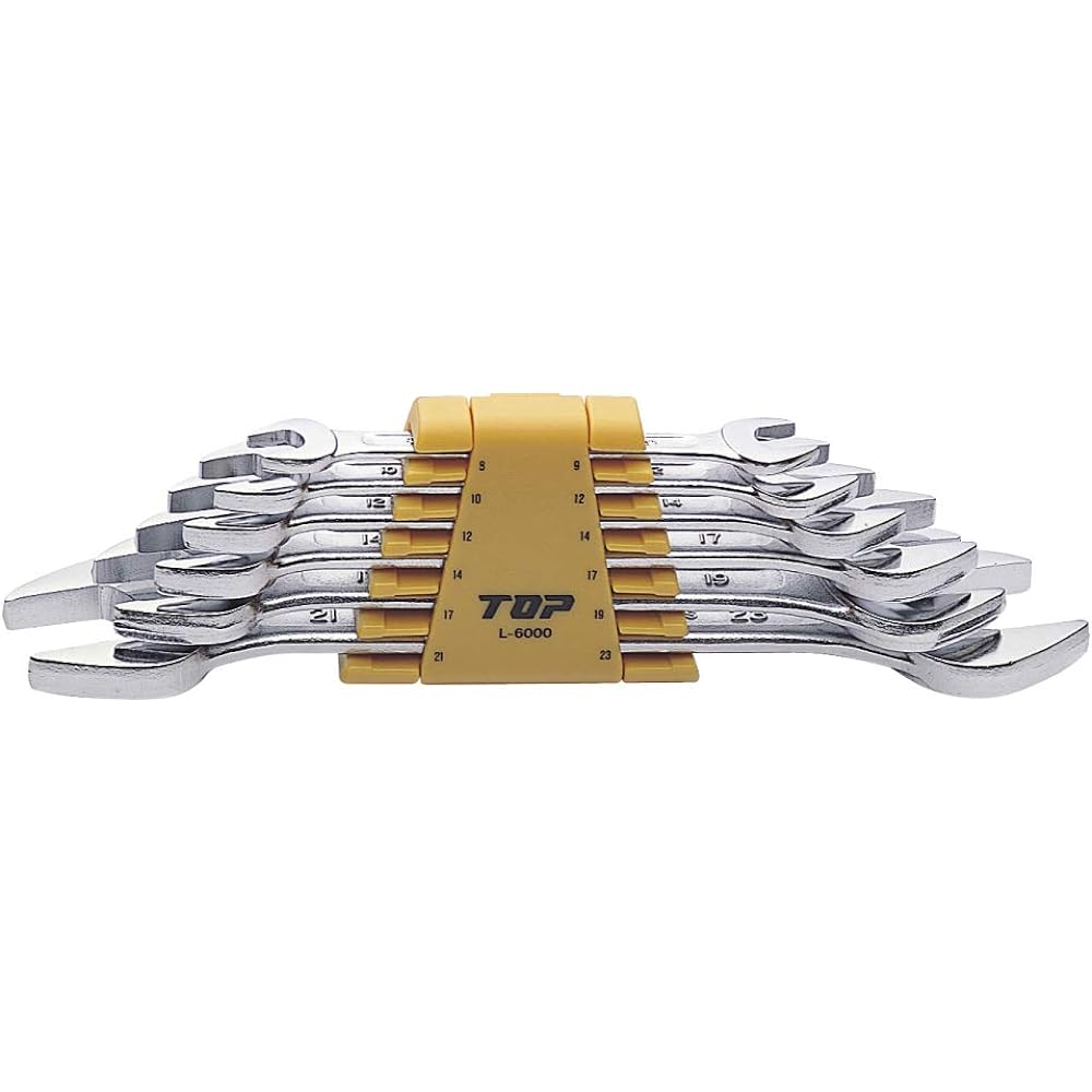 Top (TOP) Spanner 6-piece set 8x9 10x12 12x14 14x17 17x19 21x23 *2 pieces L-6000 Tsubame-Sanjo Made in Japan