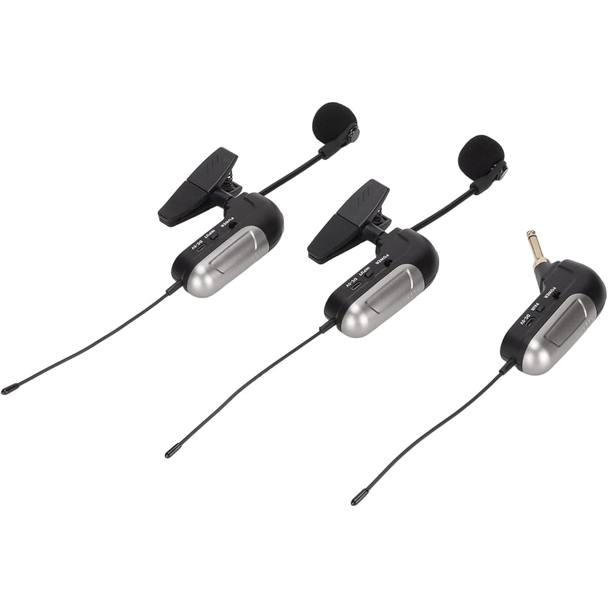 UHF Wireless Instrument Microphone, 360° Rotatable Clip Saxophone Microphone, UHF Cardioid Condenser Microphone for Saxophone Trumpet Clarinet Violin