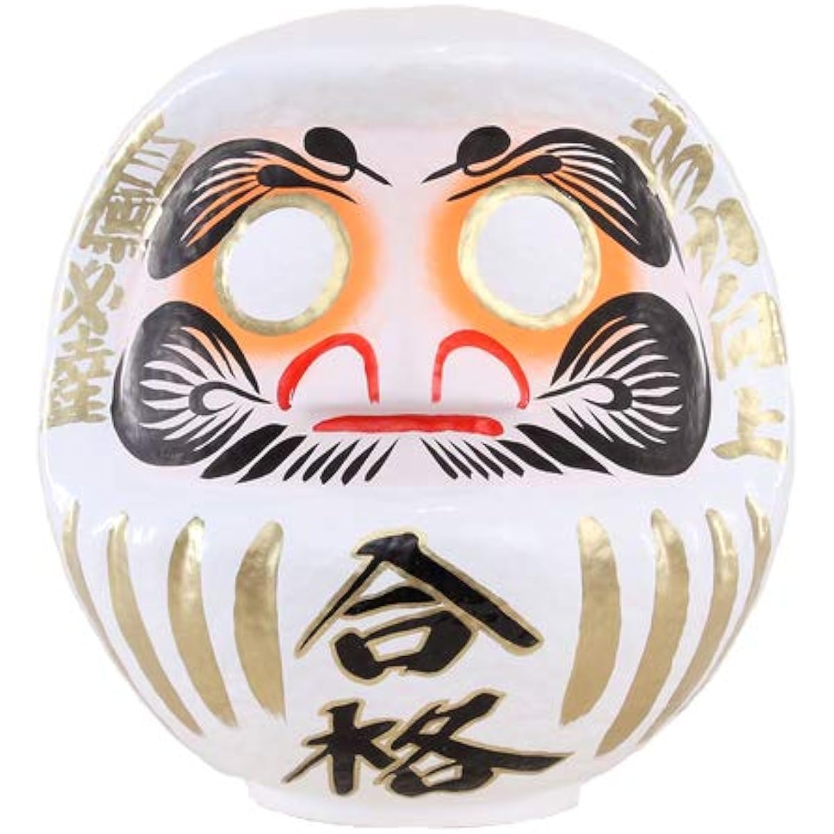 Takasaki Daruma Pass Daruma No. 5 White