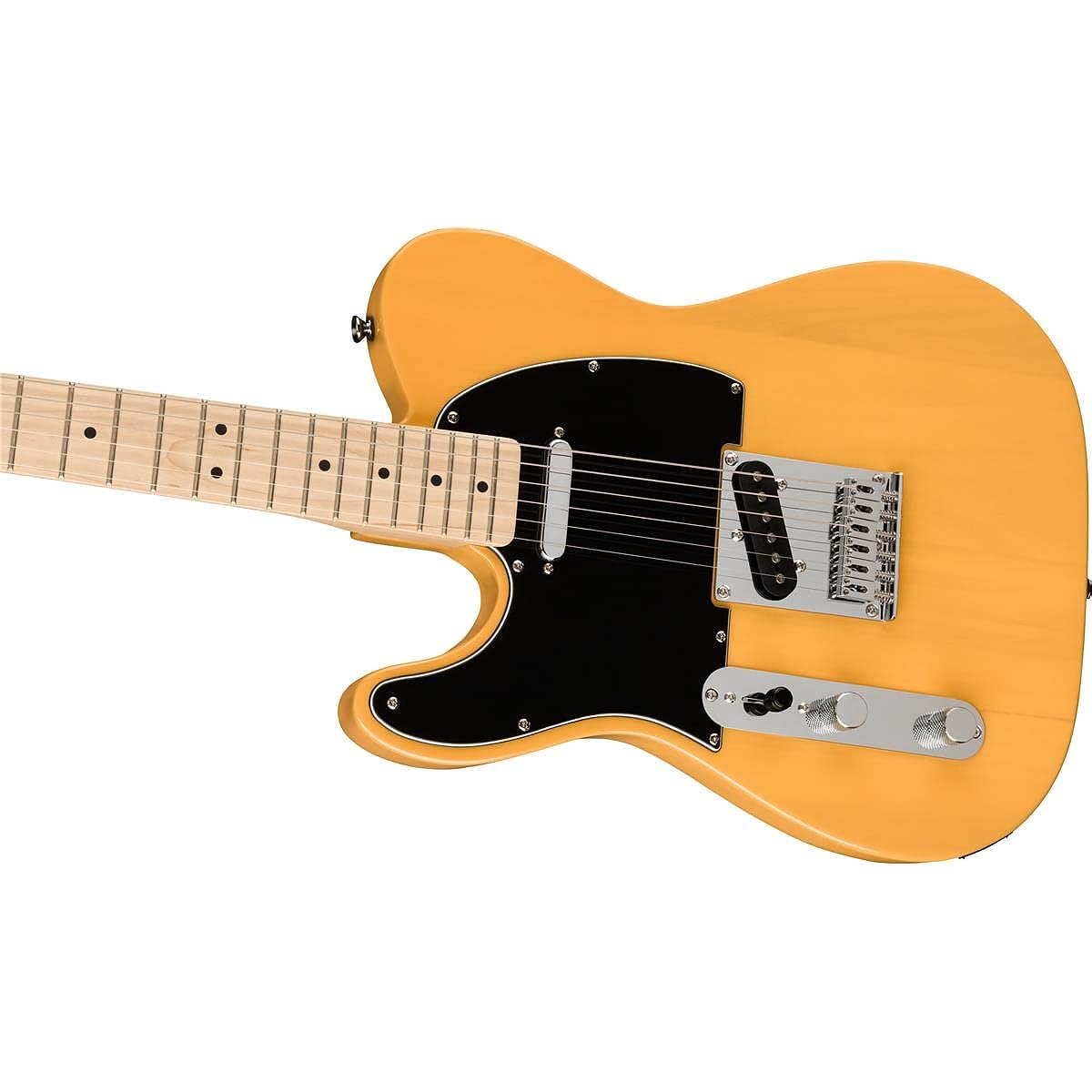 Squier by Fender Electric Guitar Affinity Series™ Telecaster® Left-Handed, Maple Fingerboard, Black Pickguard, Butterscotch Blonde with Soft Case