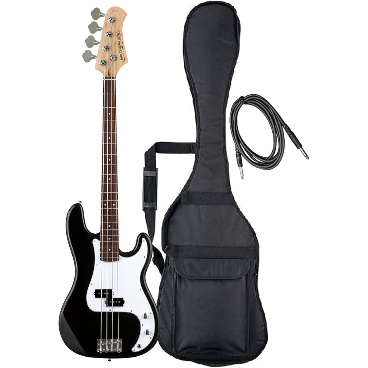 PhotoGenic Photogenic Electric Bass Precision Bass Type PB-240/BK/T3P Black/Tortoiseshell Pickguard