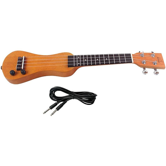 21 Inch Beginner Ukulele Wooden Uke with 3.5mm Audio Cable