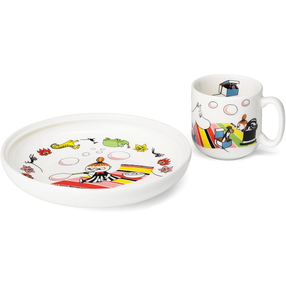 [Regular Imported Goods] Moomin (Moomin by ARABIA) Tableware Set (Mug & Plate) Children Set Chibi My (Boxed) 1023463