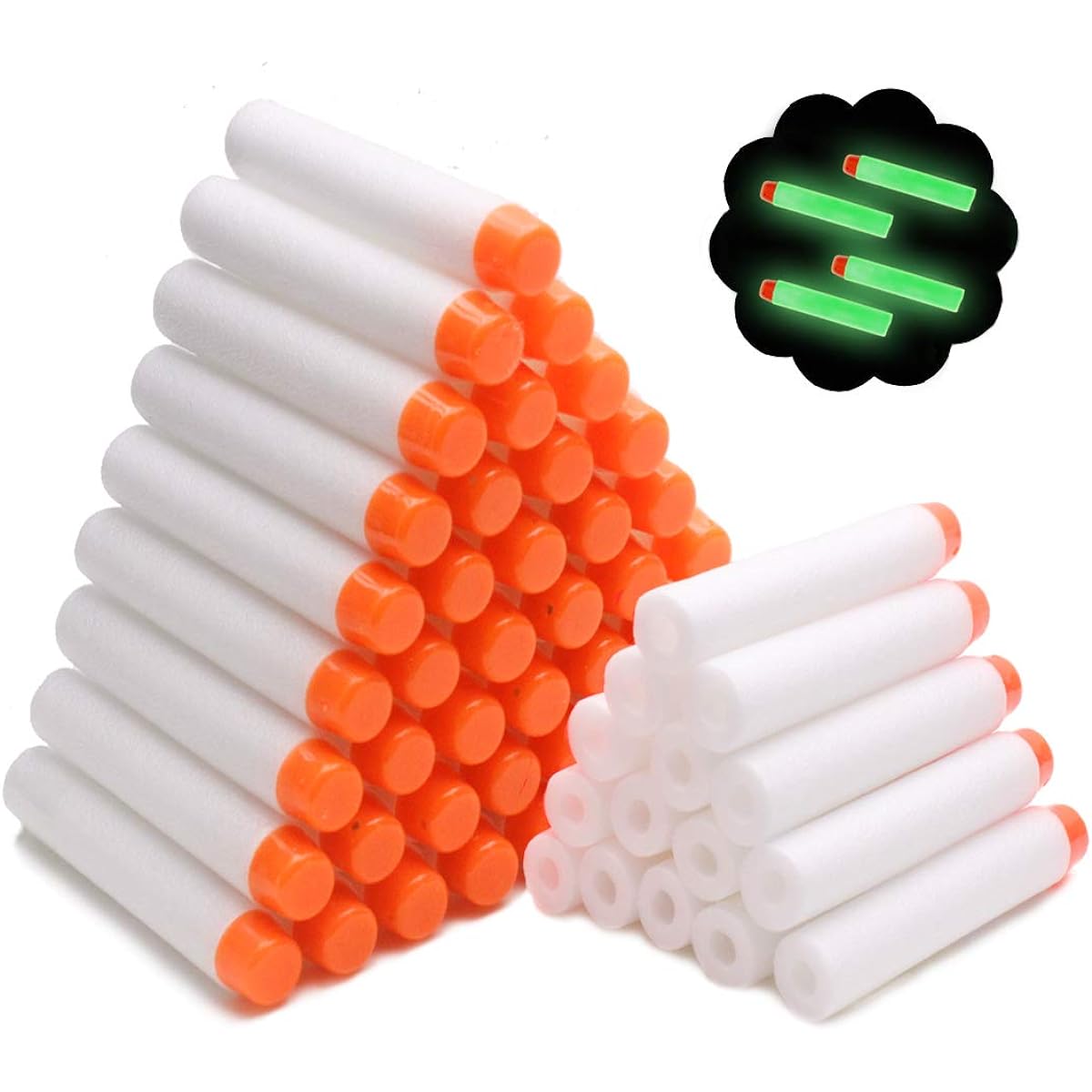 Airlab Refills for Nerf N-Strike Elite Modulus Glow at Dark Bullets, 100 Darts, White