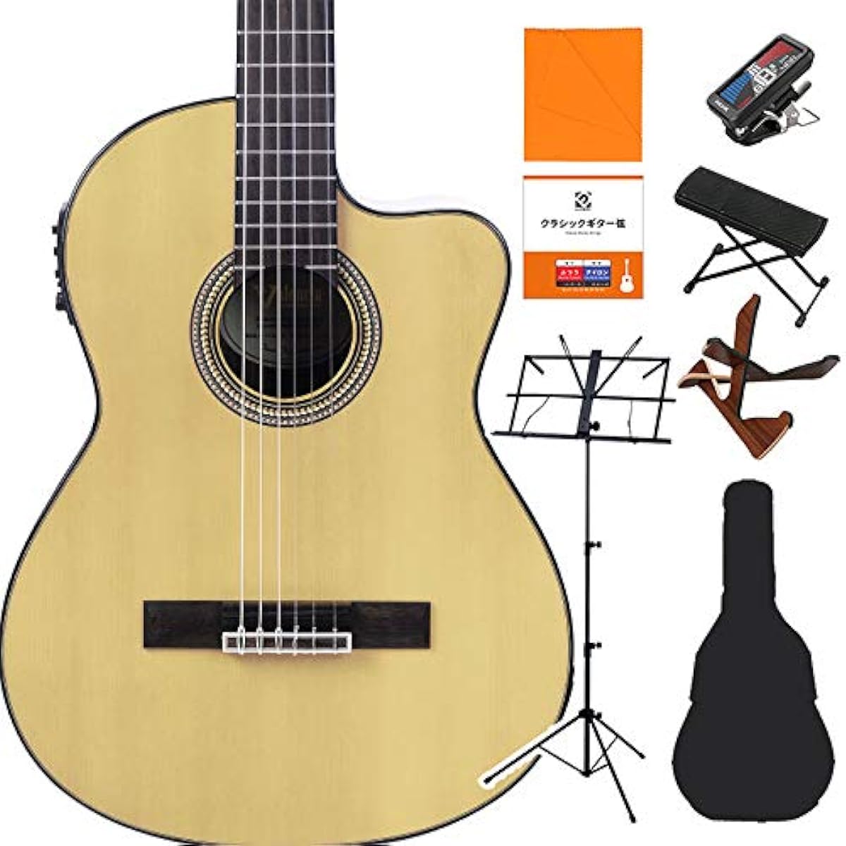Valencia VC564CE Classical Guitar Beginner 8-Piece Set, Elegant Guitar, Classical Guitar, Valencia