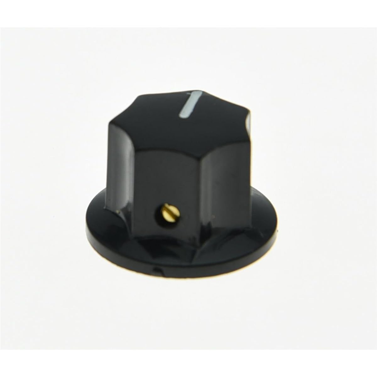 KIAISH 3-Piece Set Black Brass Insert USA Specification 1/4 Inch Large & Small Knob Bass Knob for Jazz J-Bass