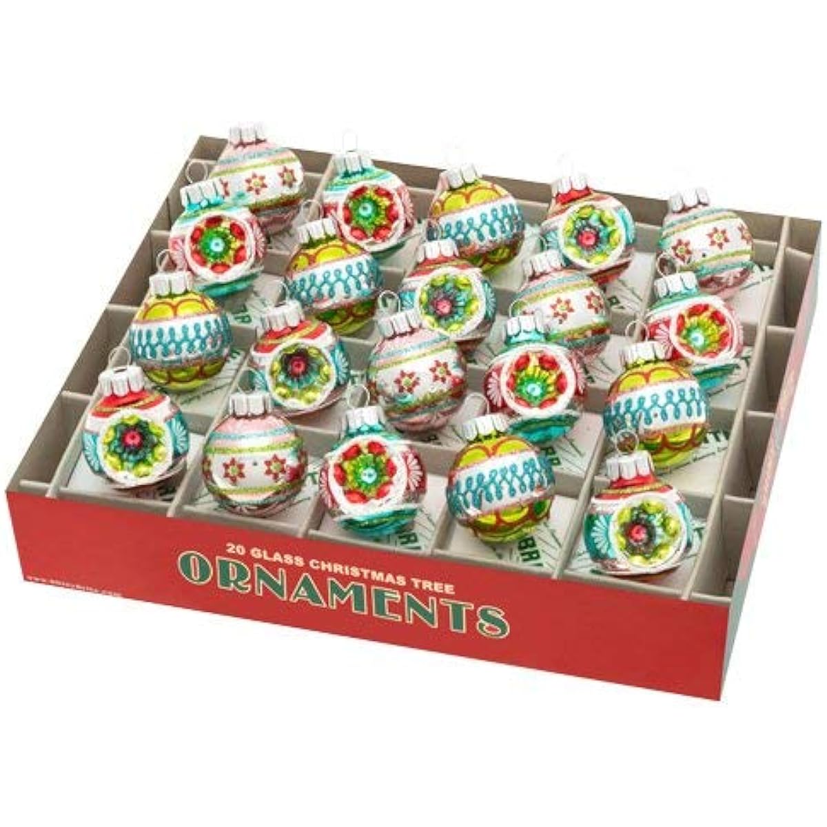 Shiny Brite Festive FETE 20pcs 1.25" Half Reflector Semicircle