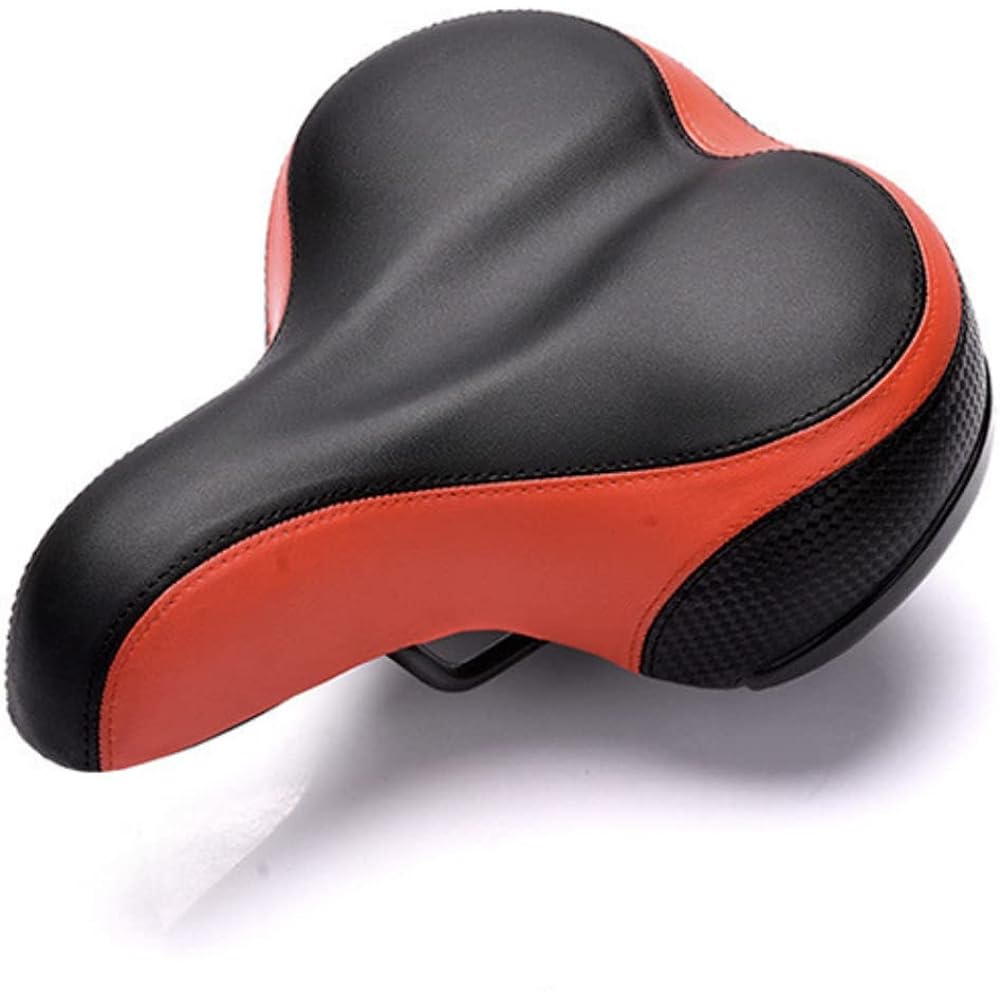 Hoshiumi Bicycle Saddle, Large Soft Saddle, Prevents Butt Pain, Electric Assist Bicycle, Compatible with City Cars, Easy Replacement, Prevents Water from Seeping