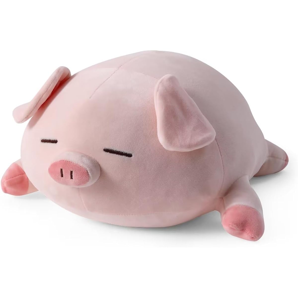 GUANMI 15.7 Inch Weighted Plush Toy, Cute Pig Weighted Stuffed Animal for Kids and Adults, Anxiety Gifts Soft Pig Pillow with Sleeping Eyes