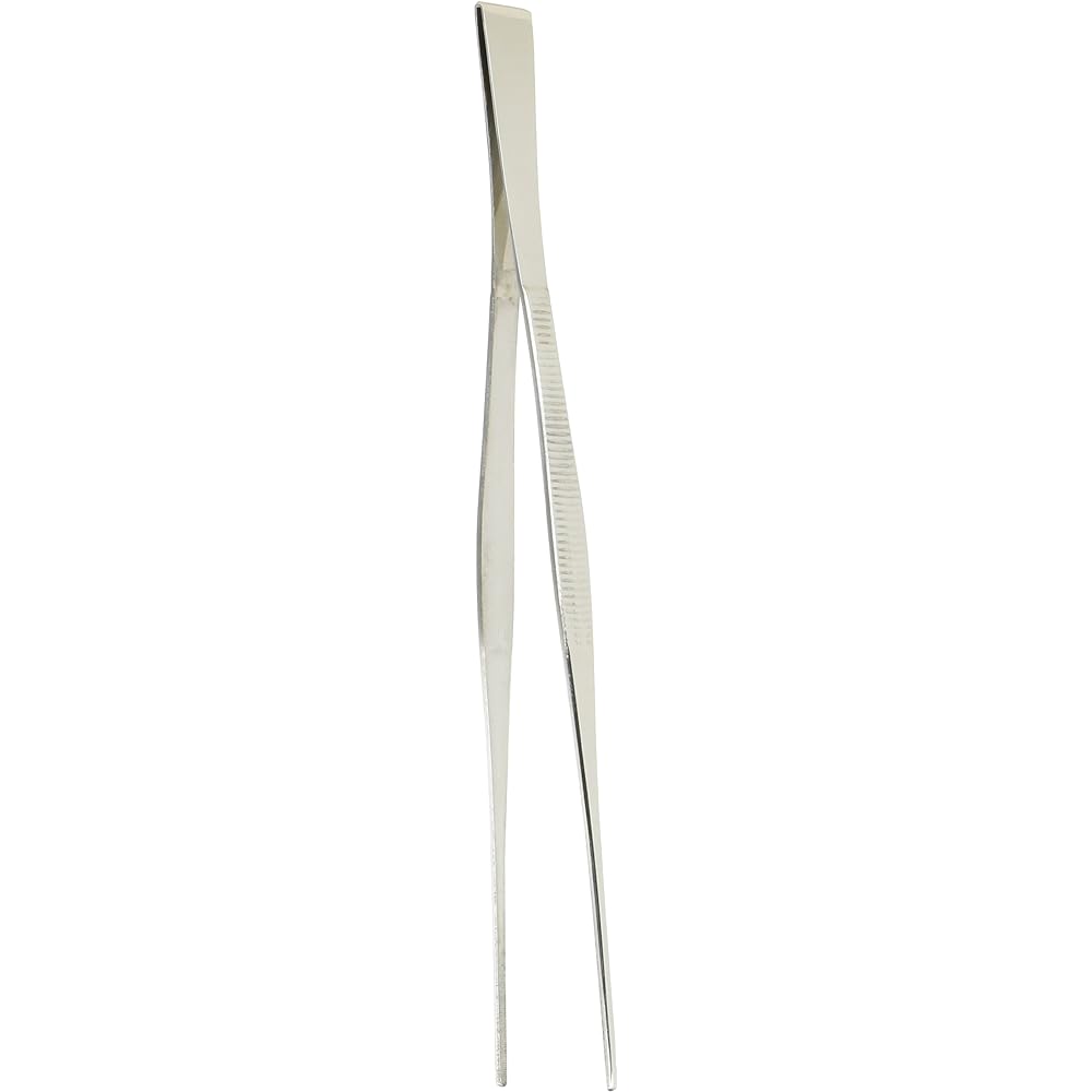 ANEX Stainless Steel Tweezers Straight 300mm Set of 12 No.139