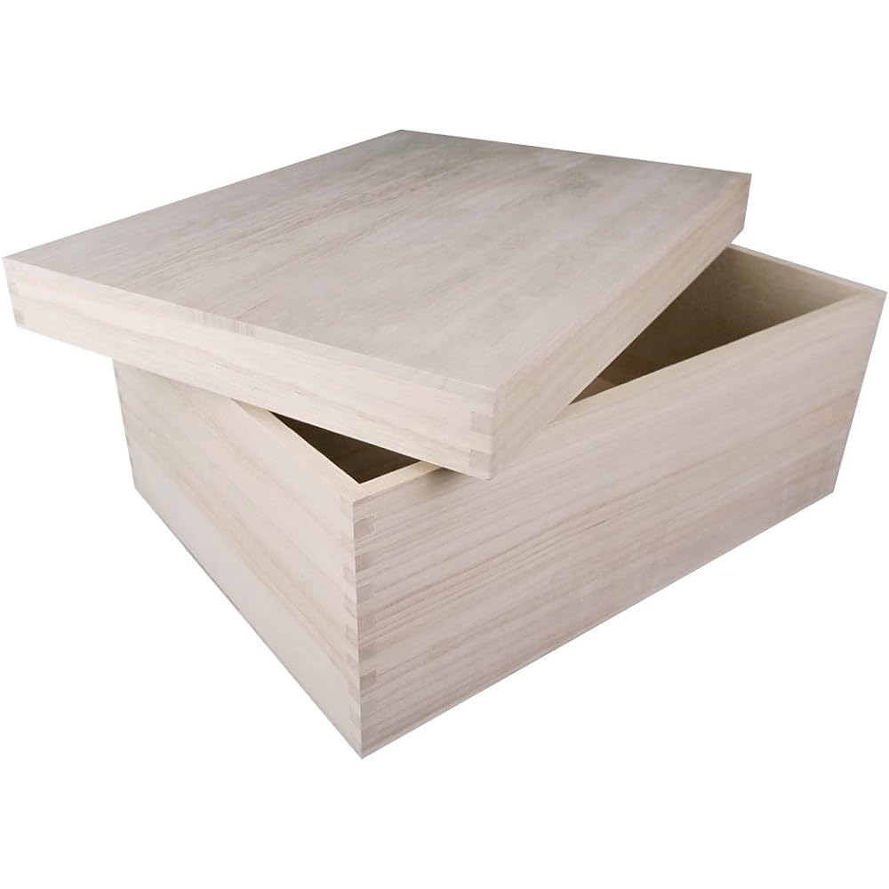 Paulownia box - High-grade paulownia box with locking specifications - 3L size (Easily stores A4 files and paper, perfect for storing Japanese-made items)