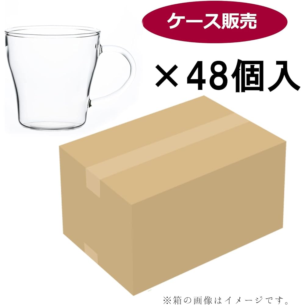 Toyo Sasaki Glass Mug Heat Resistant Mug 330 Dishwasher Safe (Sold in Case) Clear 330ml 48 pieces TA-501-JAN