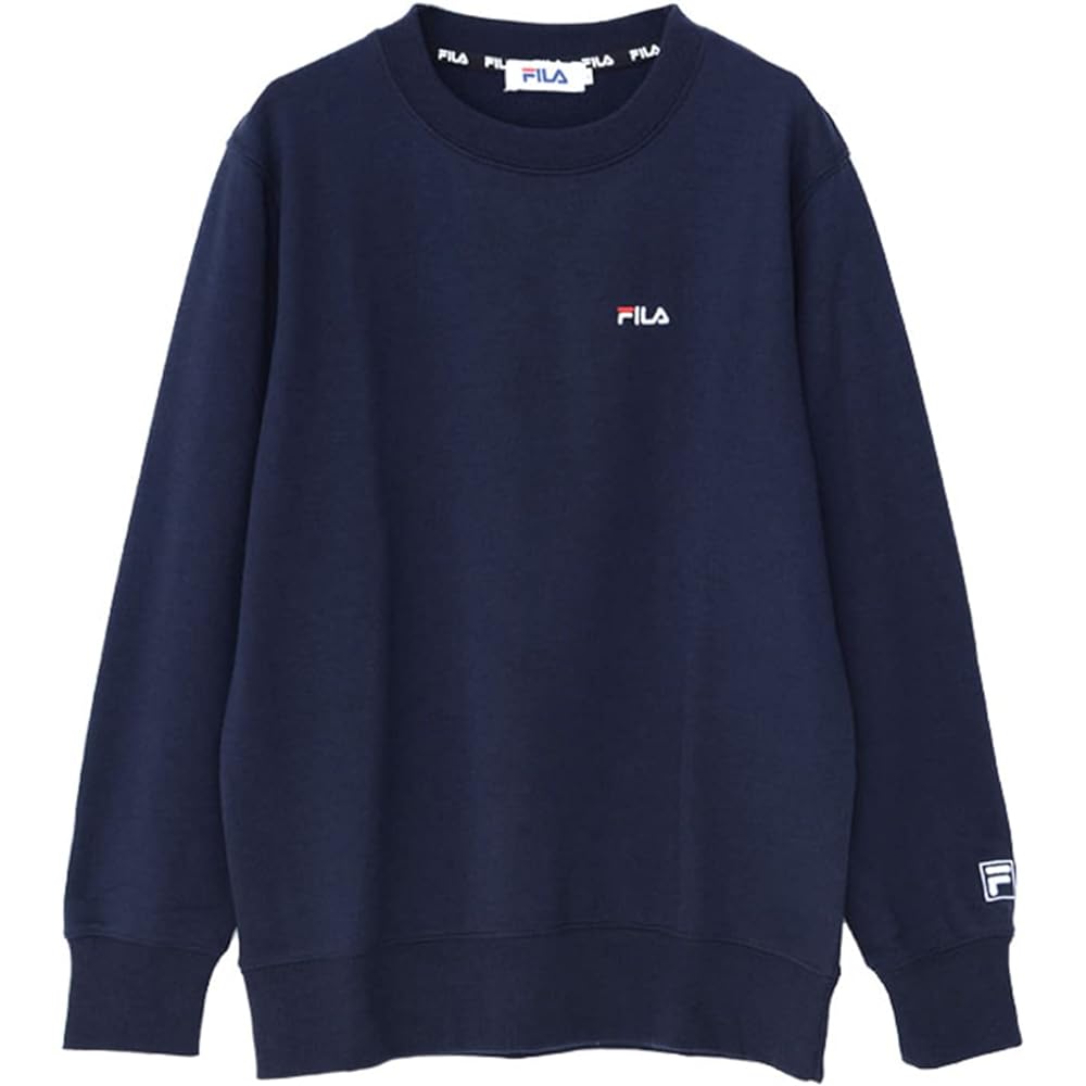 [Fila] Sweatshirt, Fleece, Men's Sweatshirt, Crew Neck, Round Neck, Pullover, Long Sleeve, One Point, Logo Embroidery, Standard, Popular, Large Size, Loose, Room Wear, Tops, Korean, Spring, Autumn, Winter, Unisex FH7445