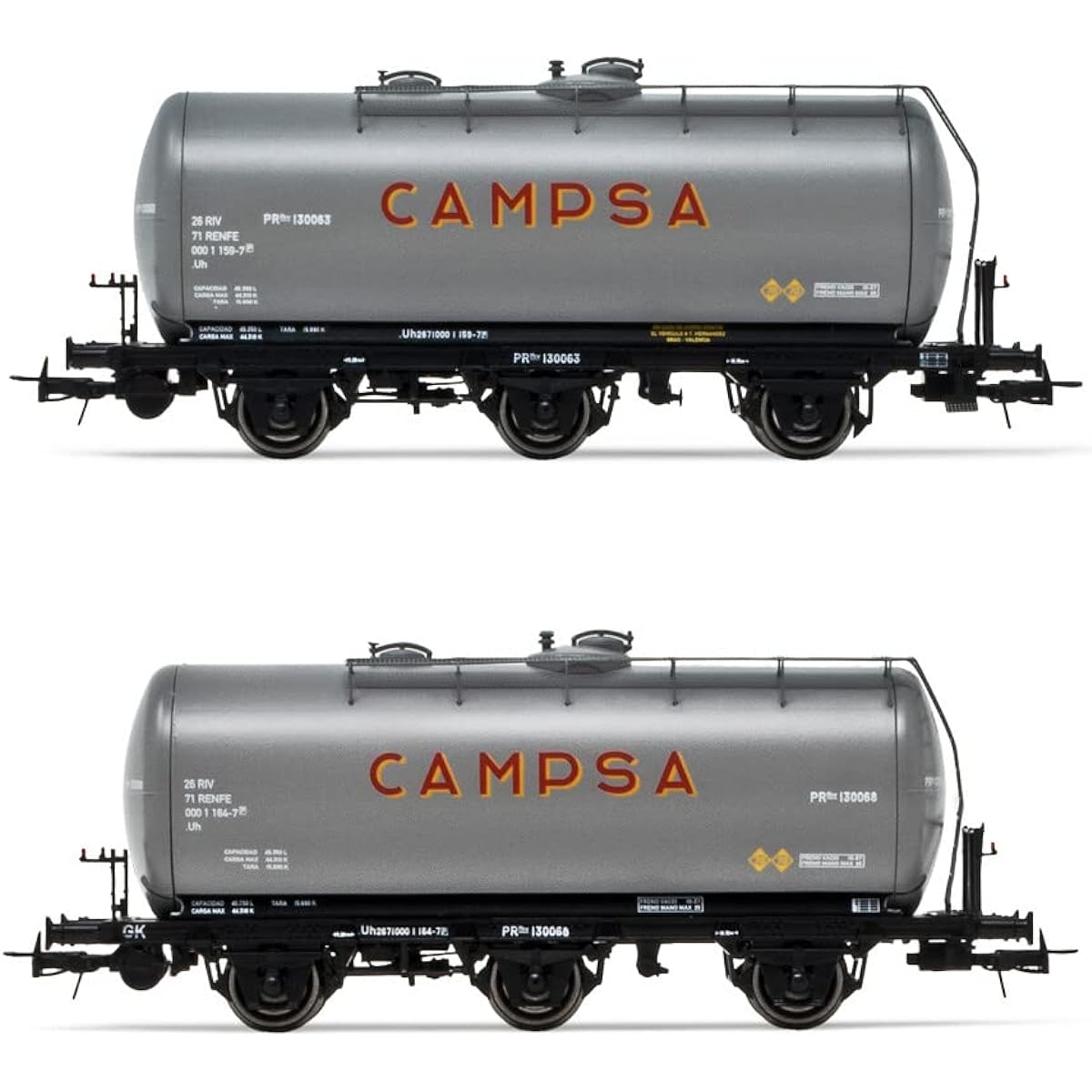 Electrotren - RENFE 2-piece set 3-axle tank wagon CAMPSA Livery Period IV