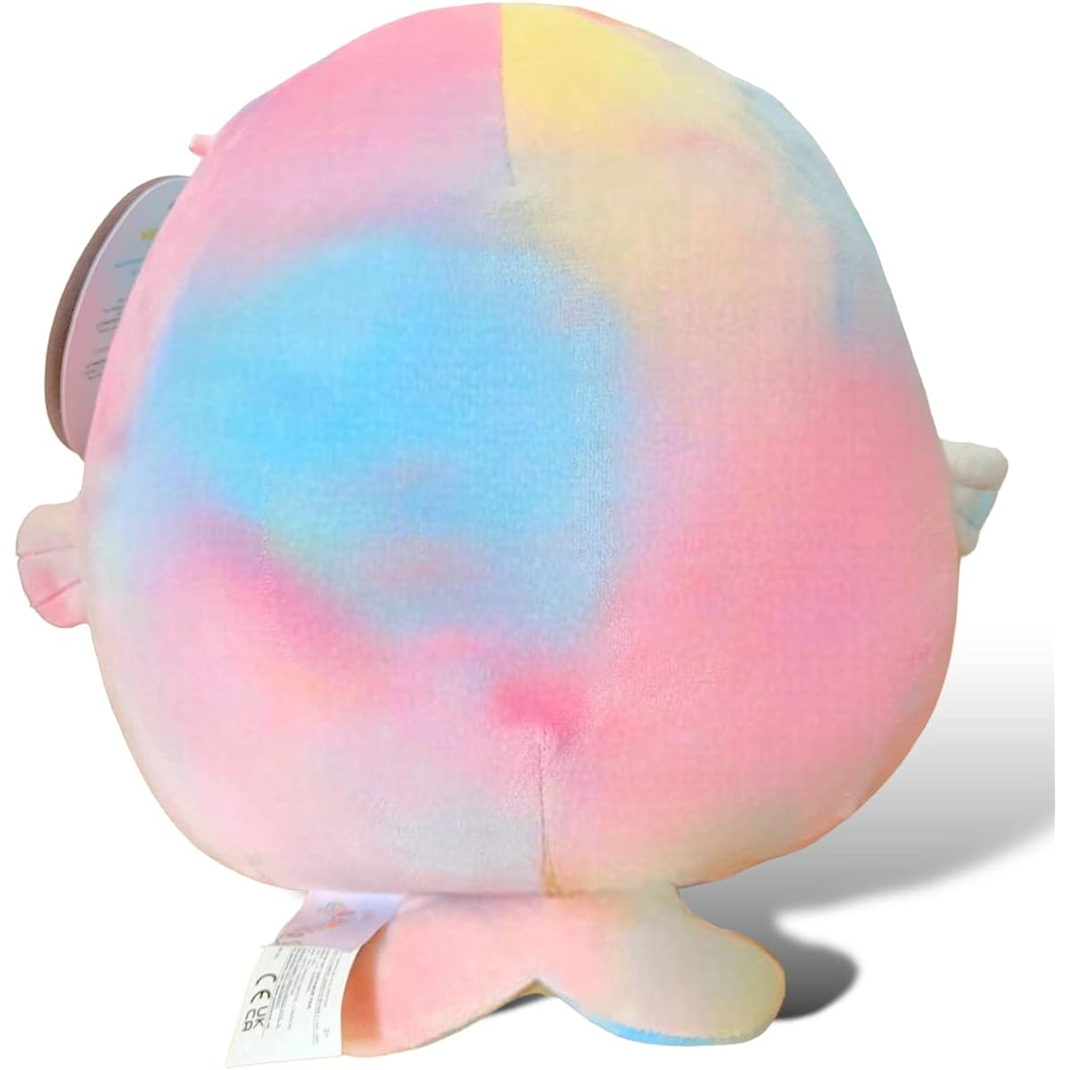Squishmallows Official Kellytoy 8" AleSeal Rainbow Tie Dye Plush with Monogrammed R on Belly Valentine Squad 2023 Plush Toy