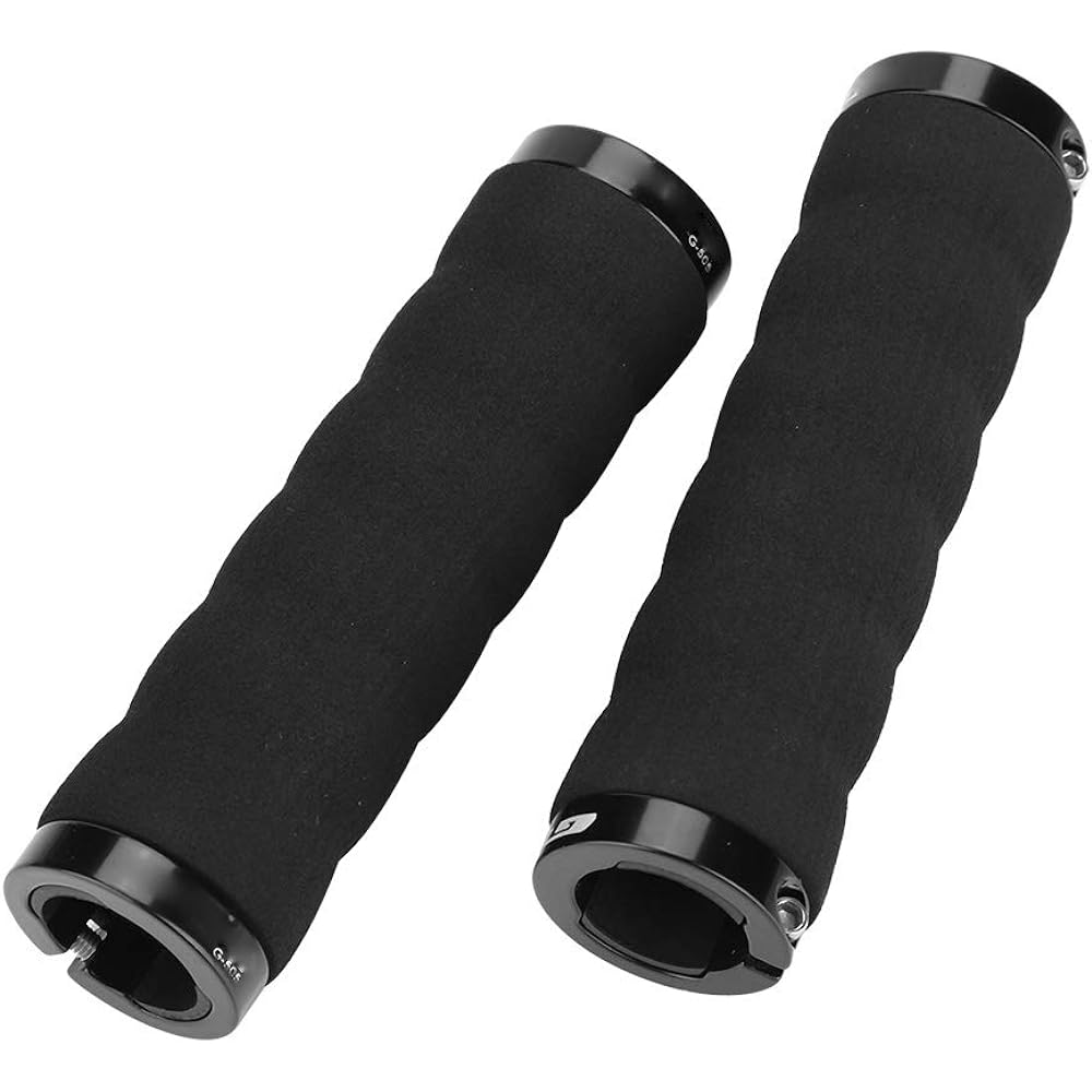 Handlebar grip for bicycles, sponge grip, compatible with 22mm diameter, flexible and comfortable, easy to grip, shock absorption, anti-slip, reduces fatigue, left and right set, easy to install