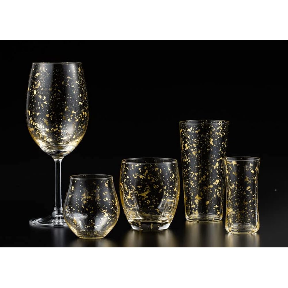 [Hakuichi Japanese paper wrapping] Stardust beer glass gold
