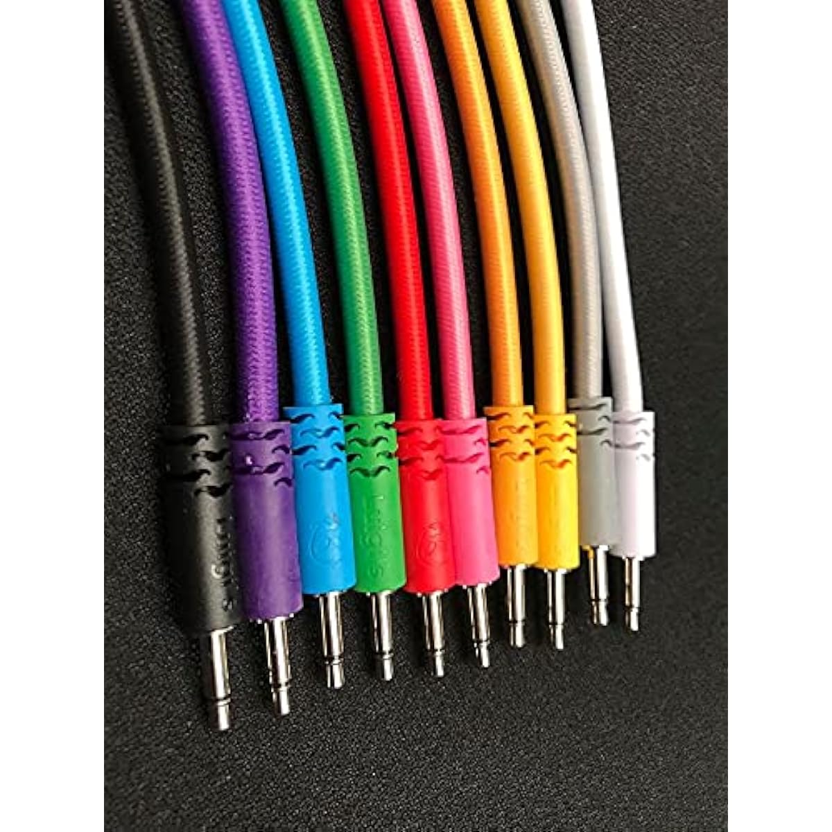 Luigis Modular Bucatini Braided Eurorack Patch Cable - 5pcs Gray Cable 6" (15cm)